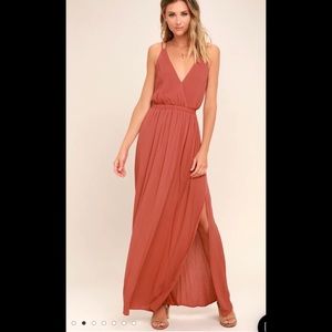 Lost in Paradise Rusty Rose Maxi Medium NWT
